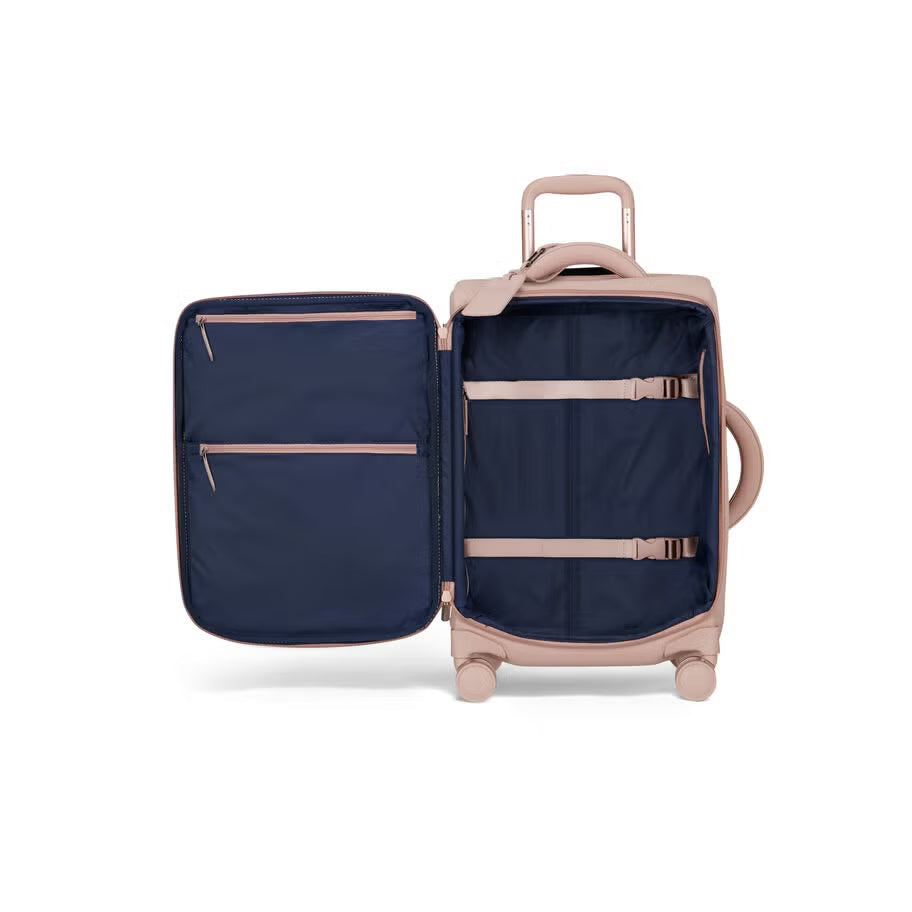 Blush Tone Soft Fabric Carry Gym Suitcase