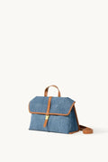Light Blue Trimmed Denim Satchel Bag