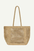 Large woven rattan shoulder bag