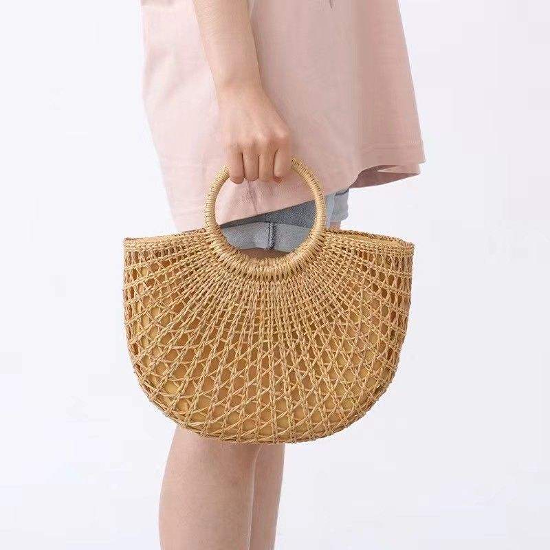 Classic Woven Straw Bag Daily Casual Handbag