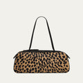 Classic Leopard Print Baguette Shoulder Bag