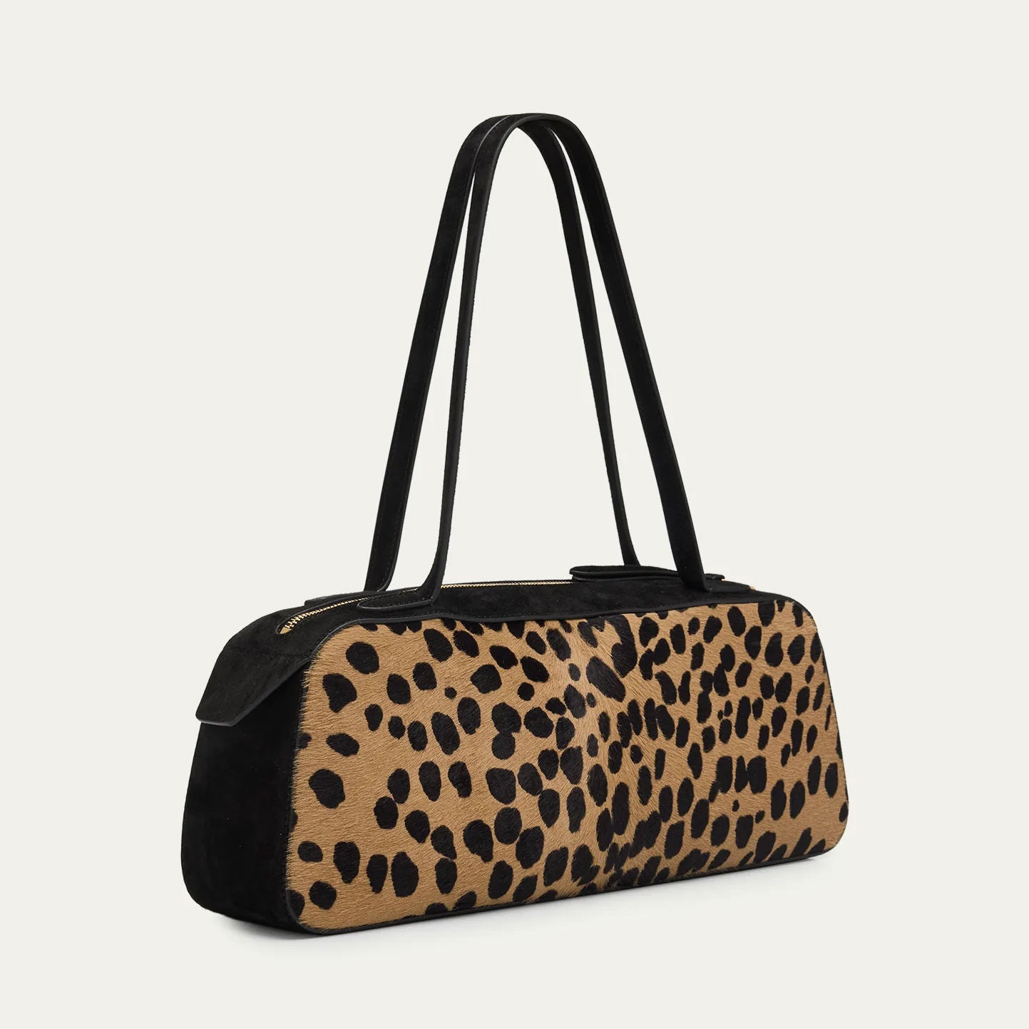 Classic Leopard Print Baguette Shoulder Bag