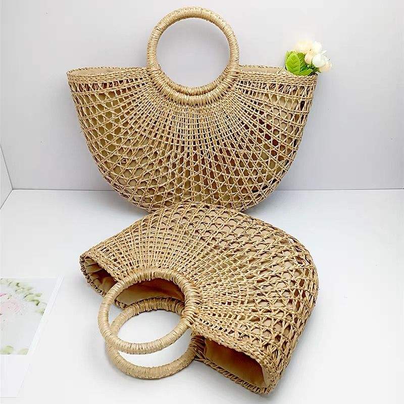 Classic Woven Straw Bag Daily Casual Handbag