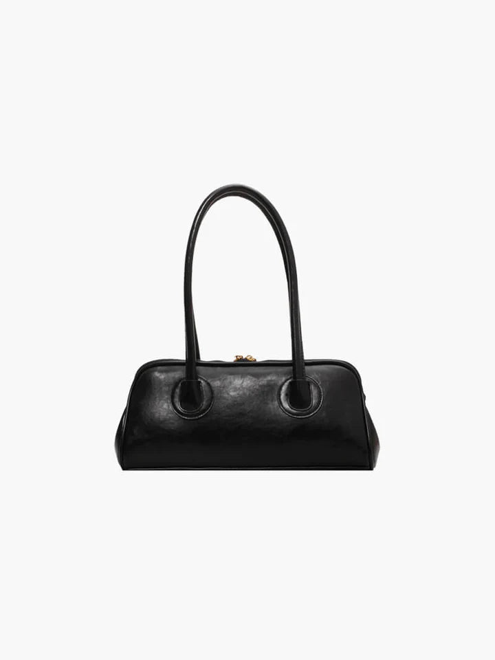Vintage Structured Baguette Shoulder Bag