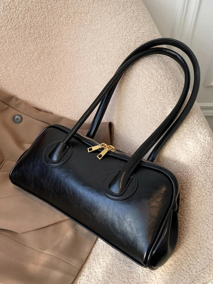 Vintage Structured Baguette Shoulder Bag